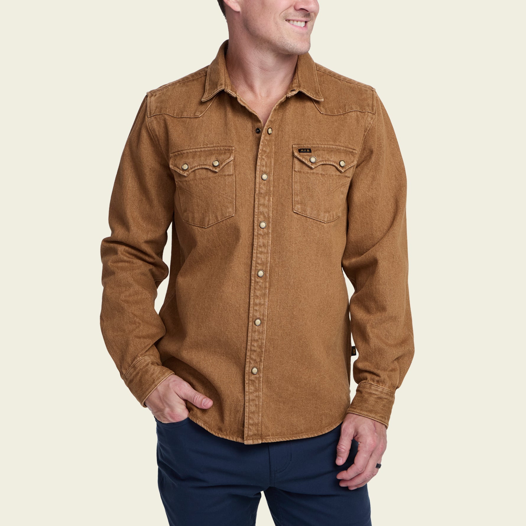 Dust Up Denim Snapshirt - Owens Oaker Wash – HOWLER BROTHERS