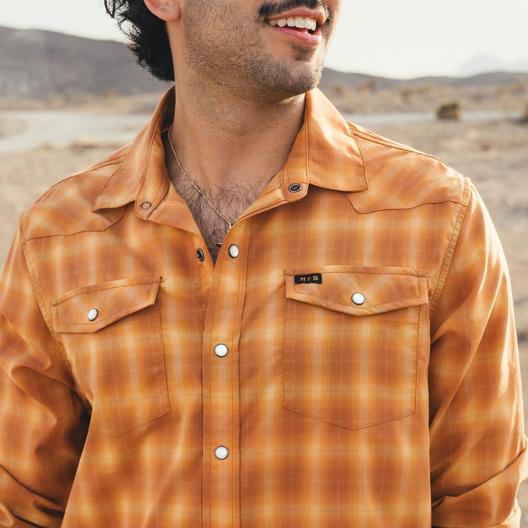 H Bar B Tech Longsleeve - Kent Plaid : Foliage – HOWLER BROTHERS