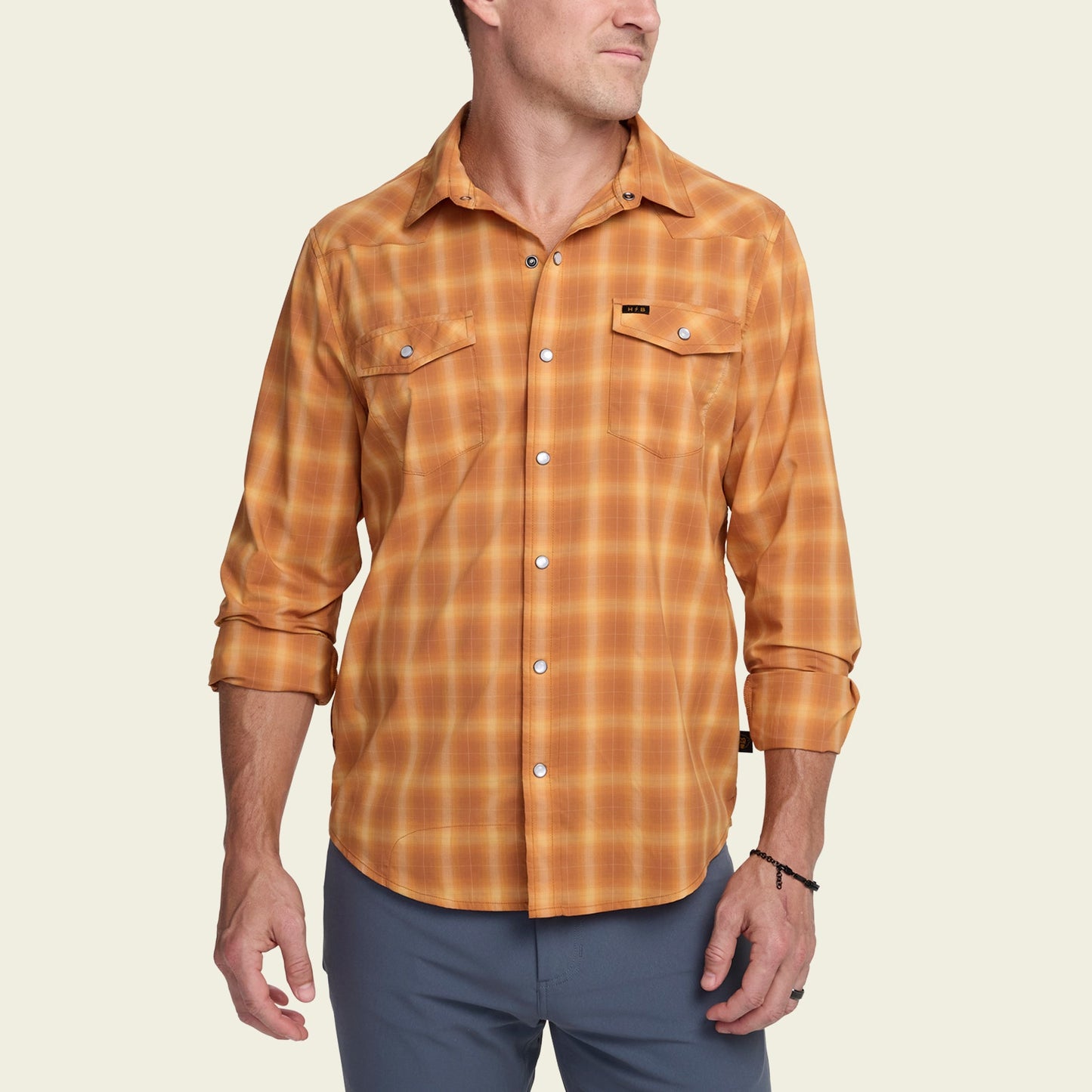 H Bar B Tech Longsleeve - Kent Plaid : Foliage