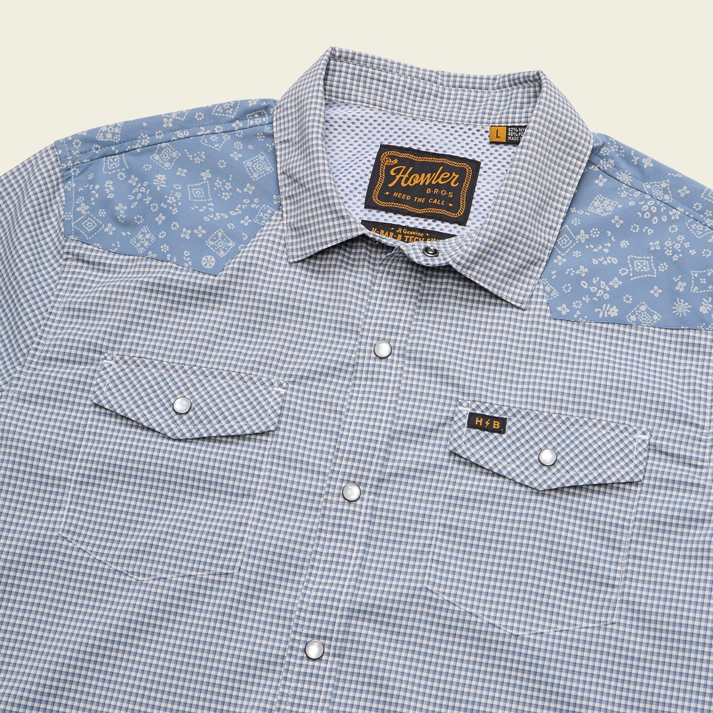 H Bar B Tech Longsleeve - Wild Rag : Blue Mirage
