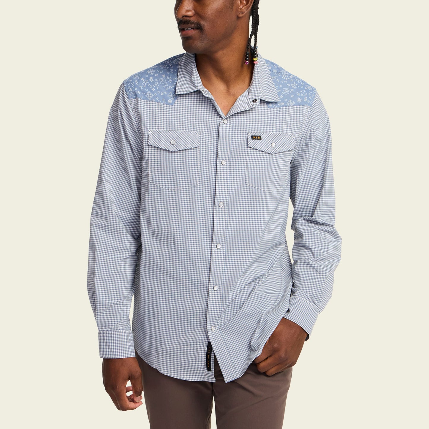 H Bar B Tech Longsleeve - Wild Rag : Blue Mirage
