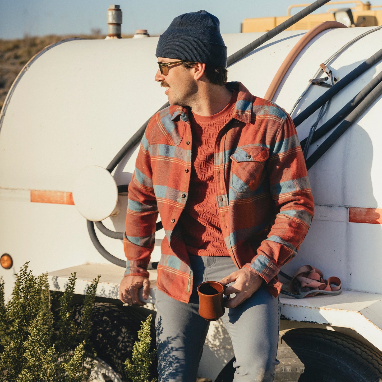 Harker's Flannel - Backdrop Plaid : Terracotta