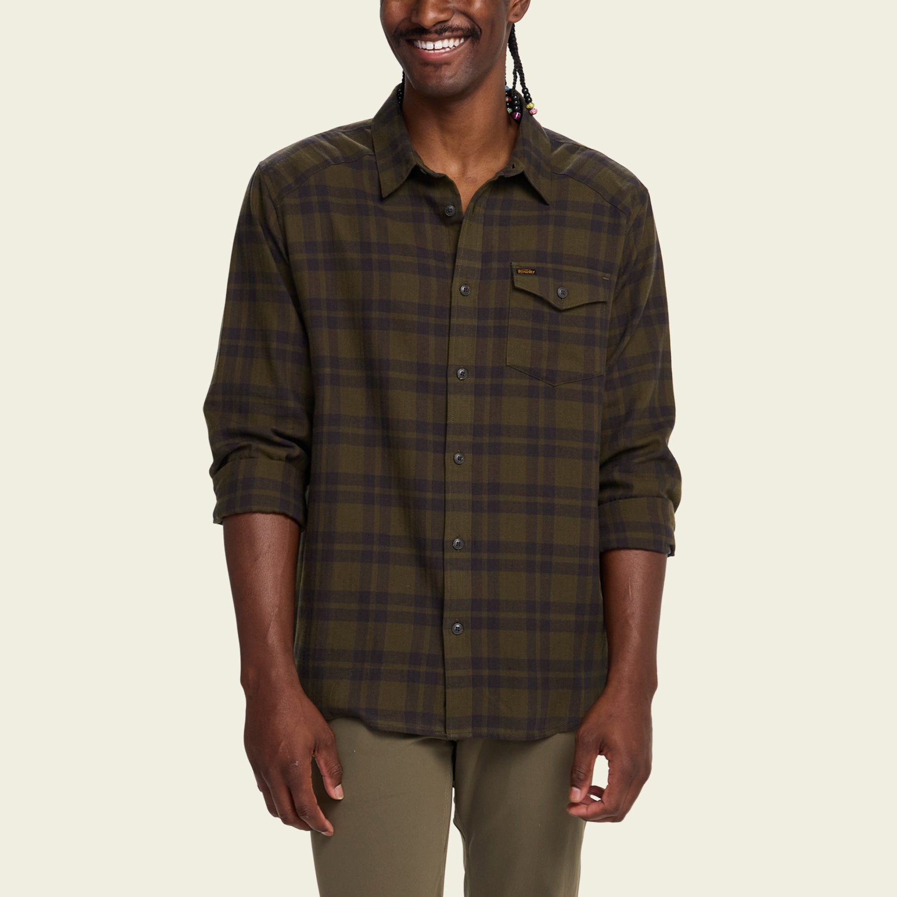 La Grange Lightweight Flannel - Cohen Plaid : Dark Olive – HOWLER