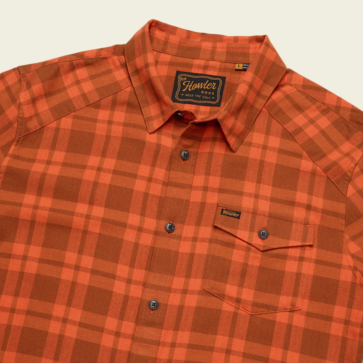 La Grange Lightweight Flannel - Cohen Plaid : Pumpkin