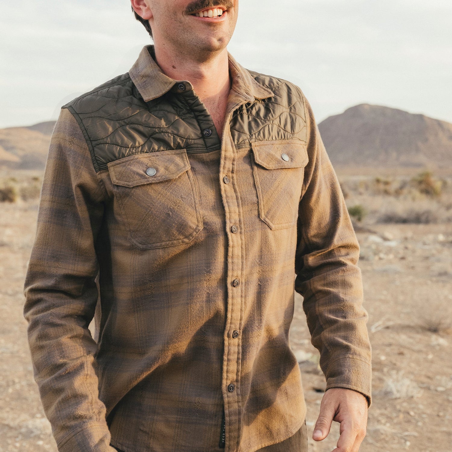 Quintana Quilted Flannel - Big Barrett Plaid : Swamp