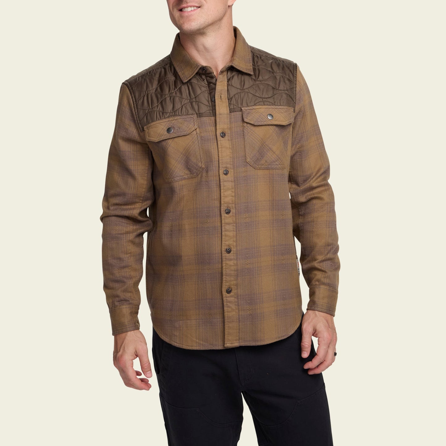 Quintana Quilted Flannel - Big Barrett Plaid : Swamp