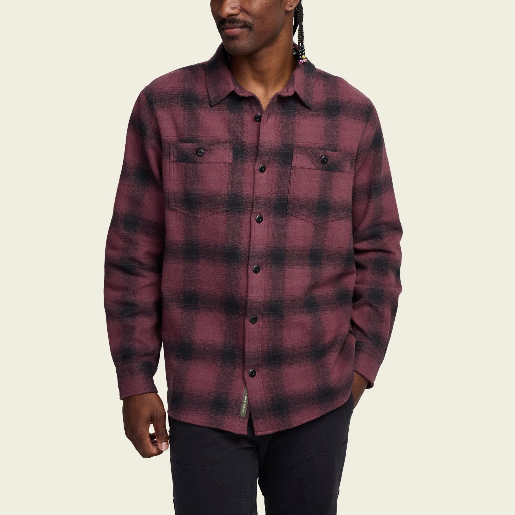 Rodanthe Blanket Flannel - Emmett Plaid : Plum Wine – HOWLER BROTHERS