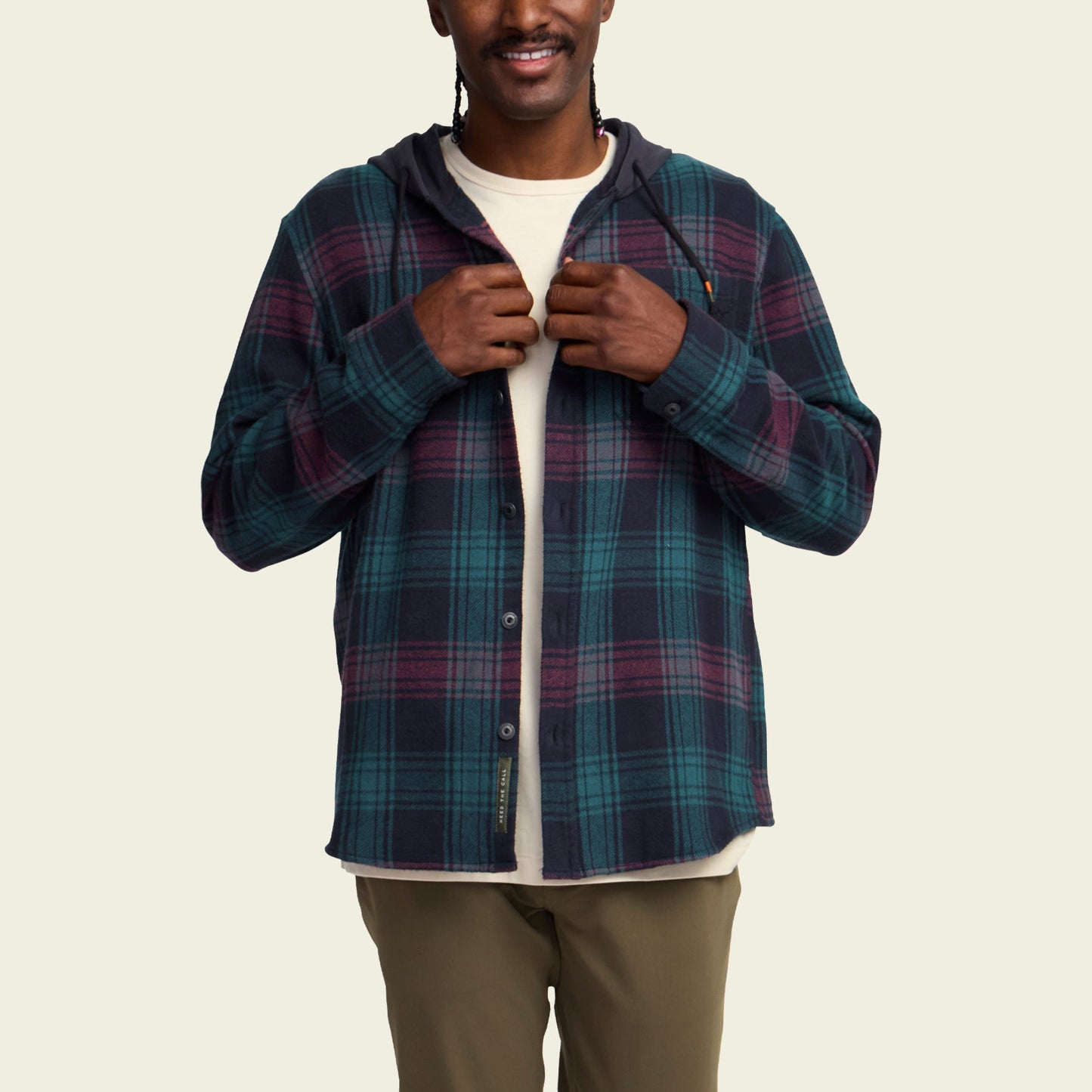 Salvo Hooded Blanket Flannel - Mesa Plaid : Midnight