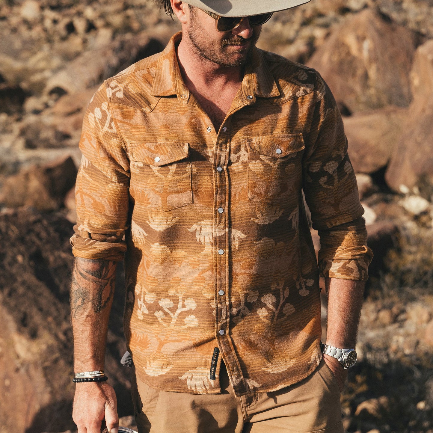 Sheridan Flannel - Maguey Mirage : Camel