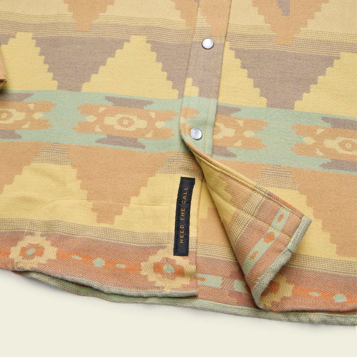 Sheridan Flannel - Mitla Motifs : Old Gold