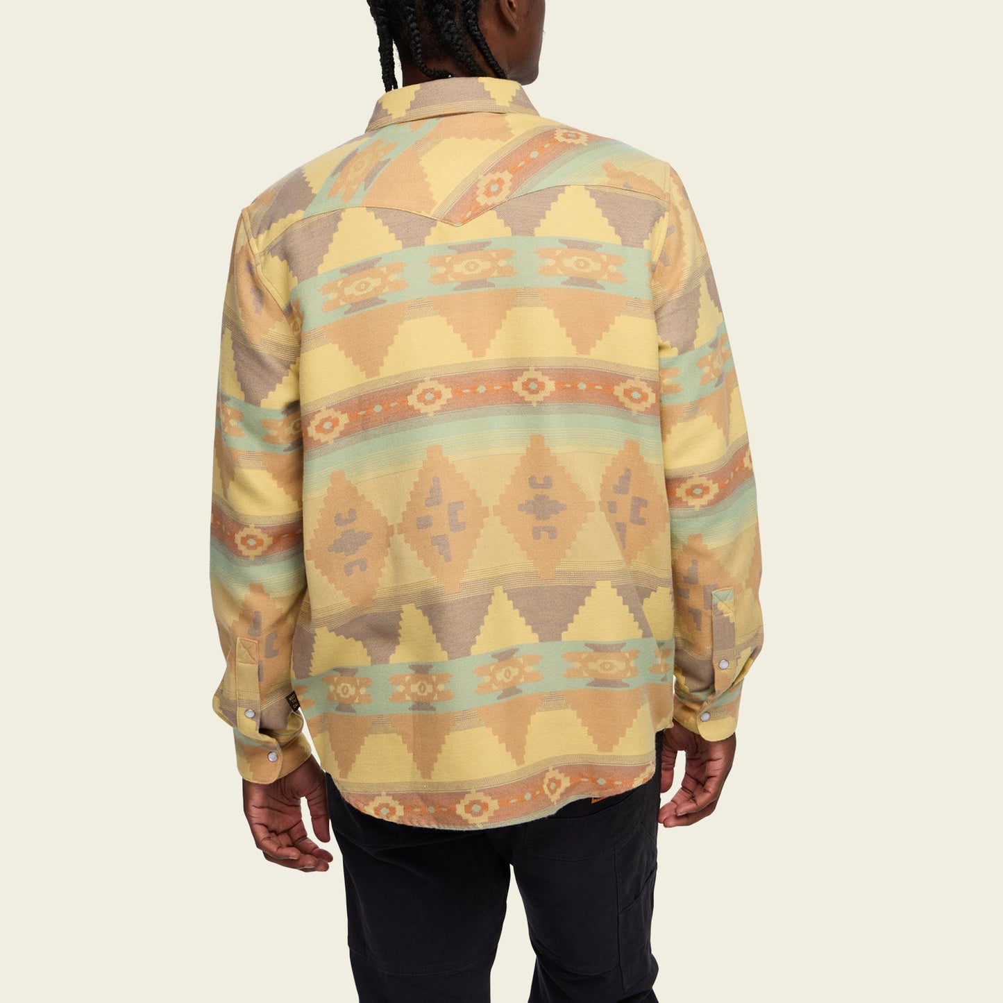 Sheridan Flannel - Mitla Motifs : Old Gold
