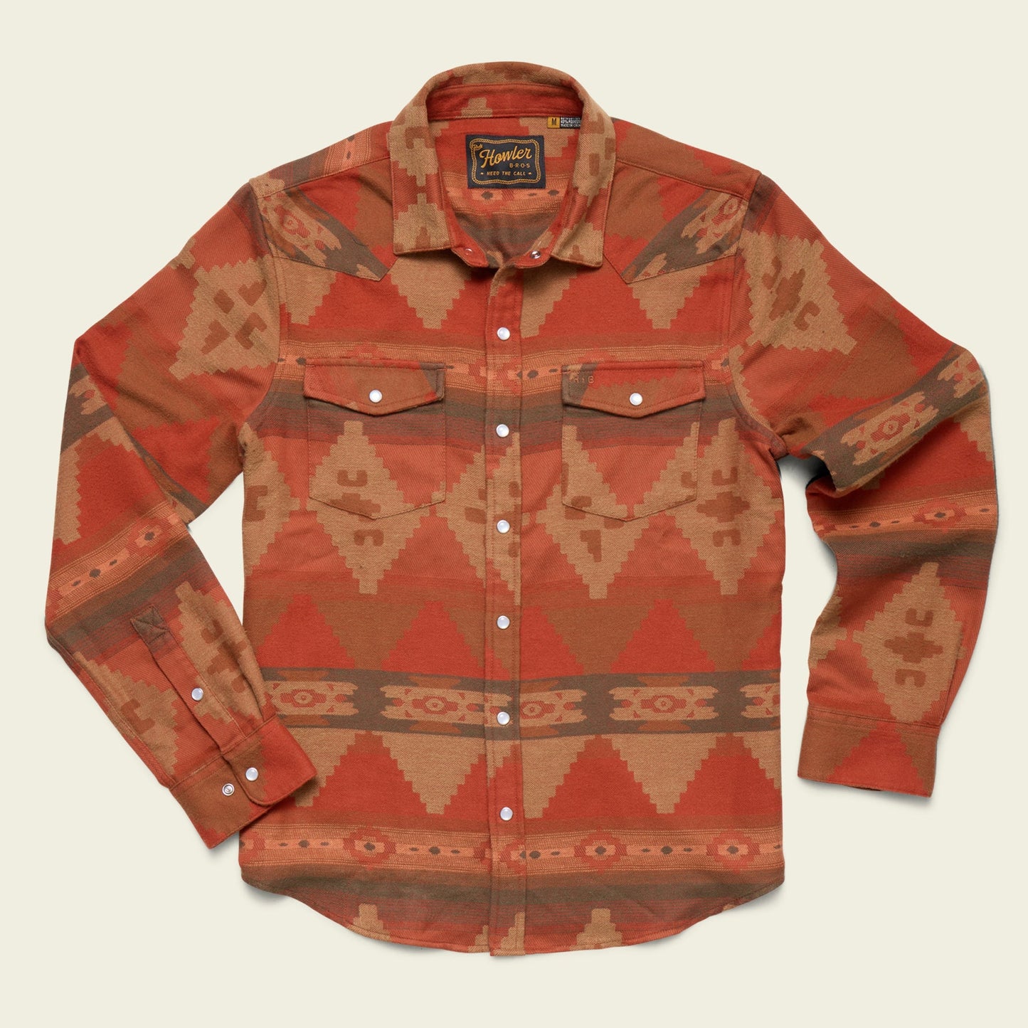 Sheridan Flannel - Mitla Motifs : Terracotta