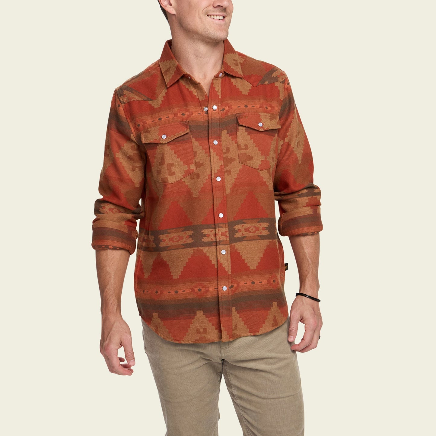Sheridan Flannel - Mitla Motifs : Terracotta