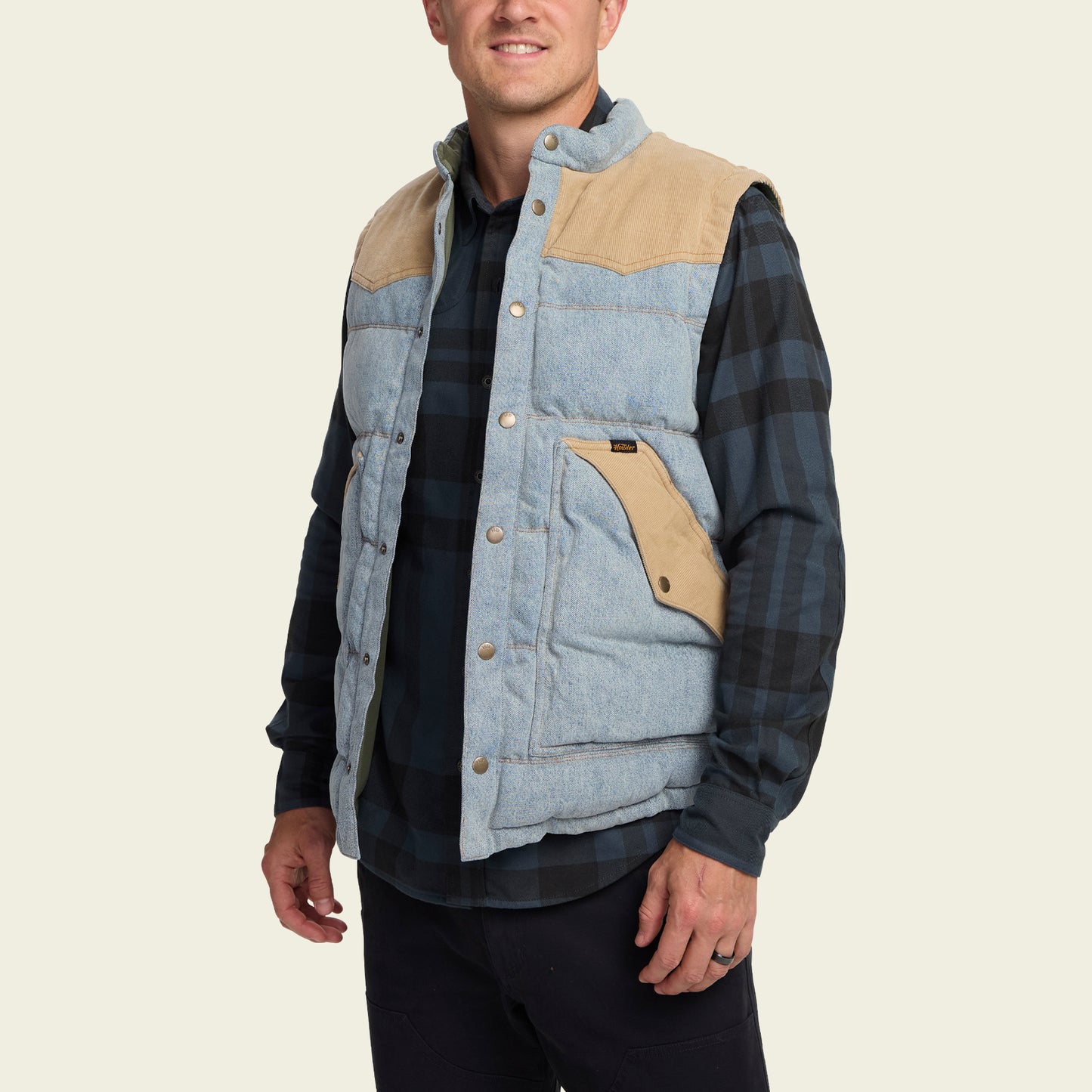 Denim Rounder Vest - Sky Denim / Dirt