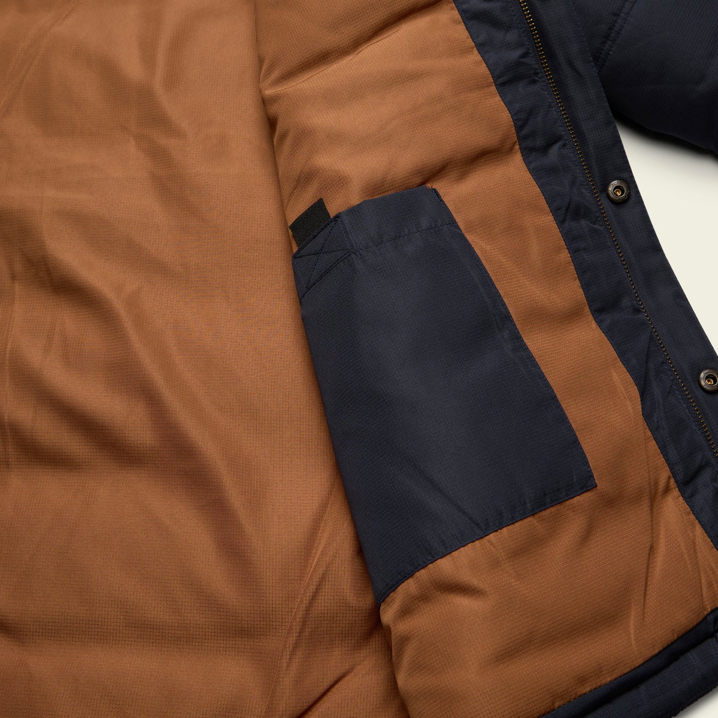 Rounder Quilted Jacket - Blue Dark / Duck Brown