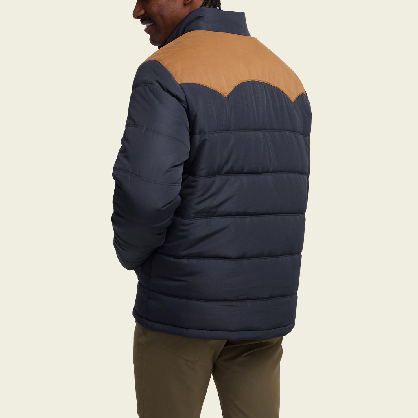 Rounder Quilted Jacket - Blue Dark / Duck Brown