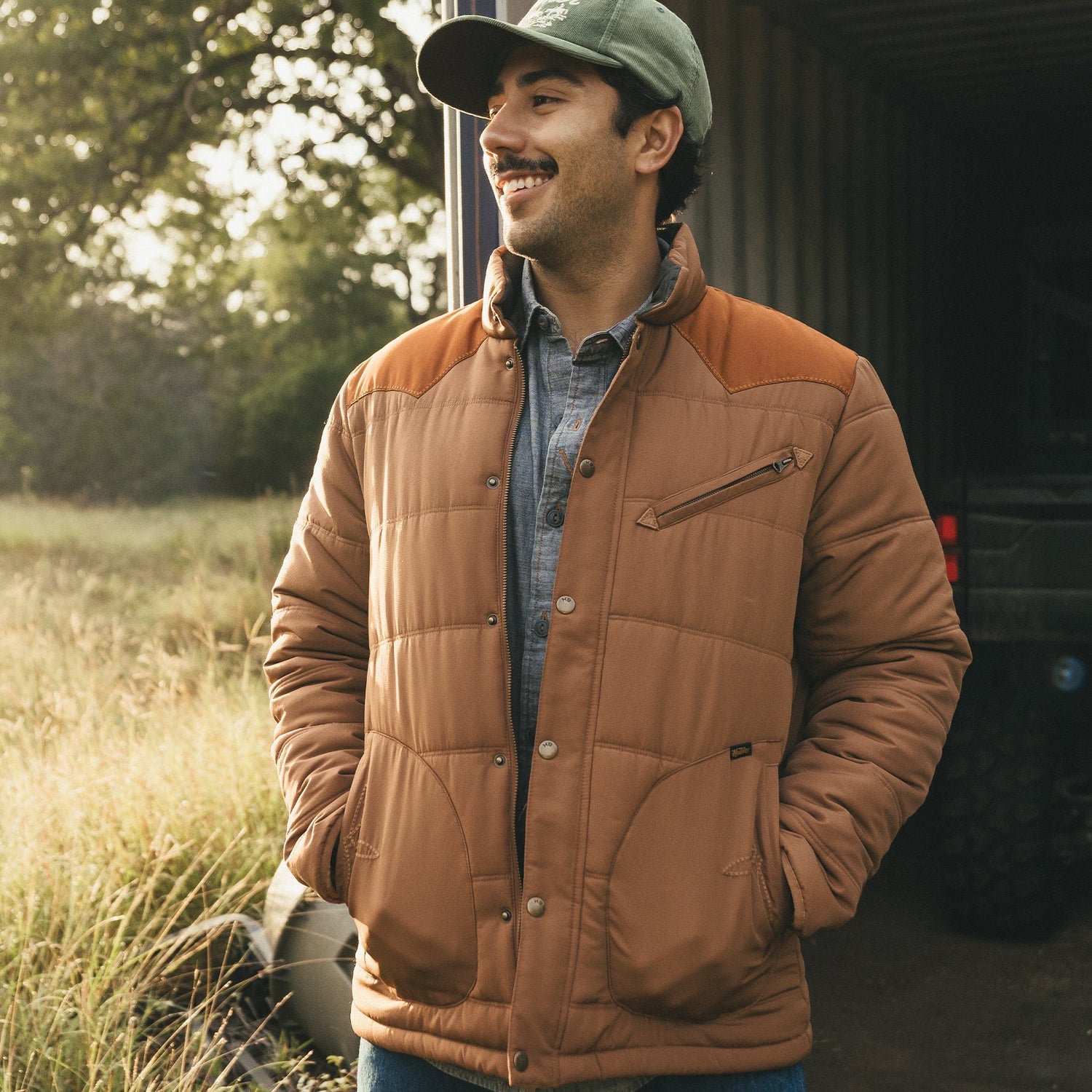 Rounder Quilted Jacket - Duck Brown / Rust
