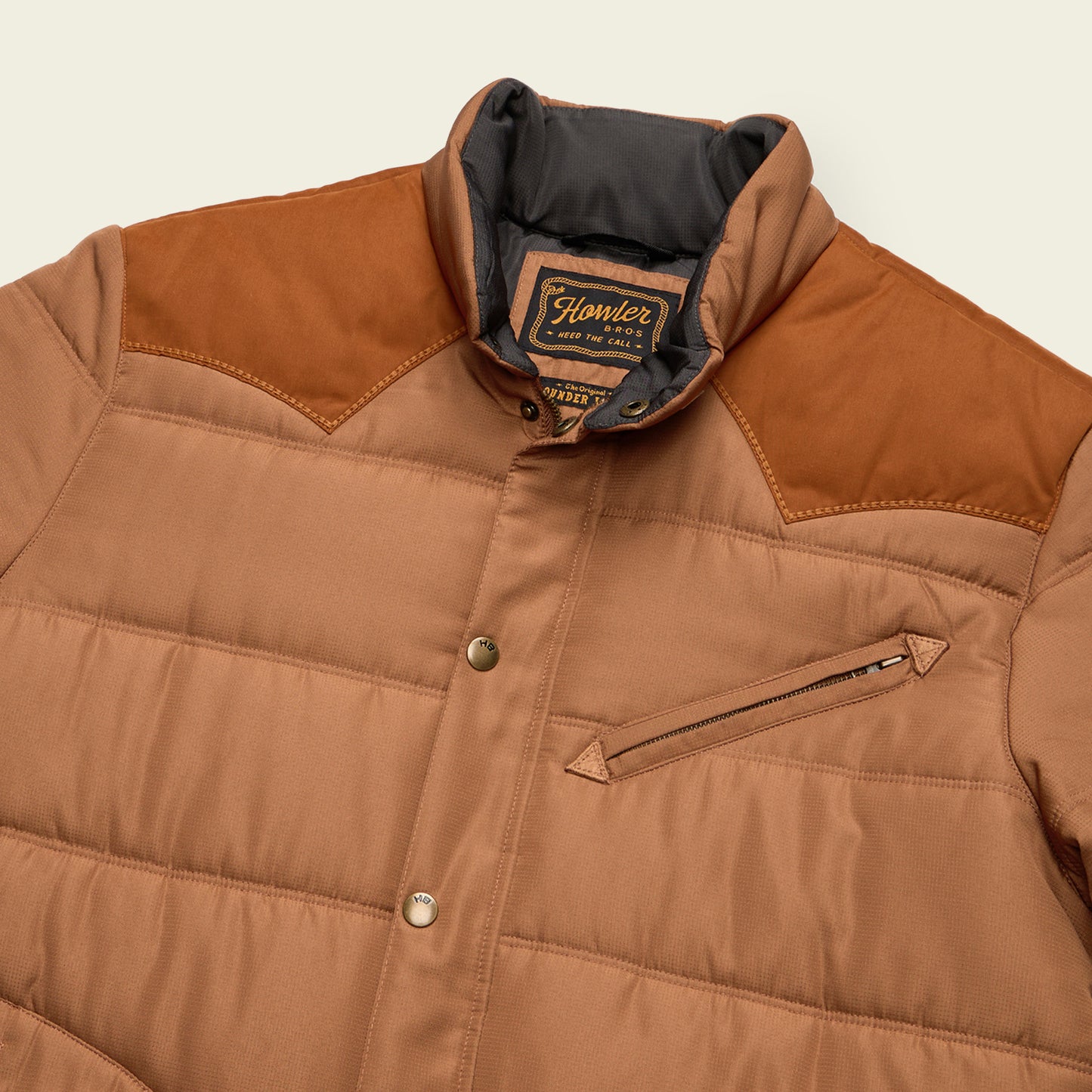 Rounder Quilted Jacket - Duck Brown / Rust