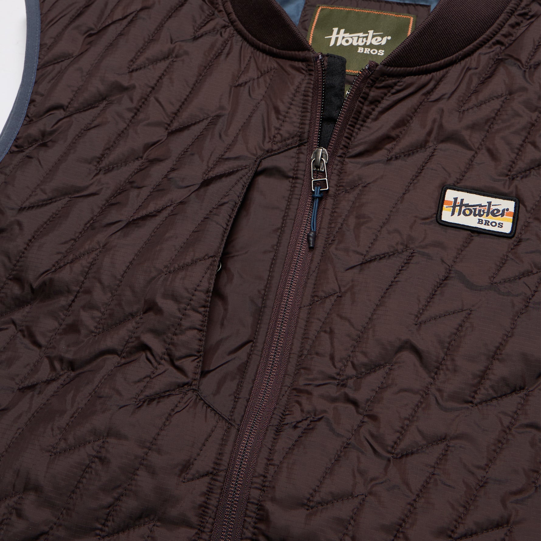 Voltage Quilted Vest - Bark – HOWLER BROTHERS