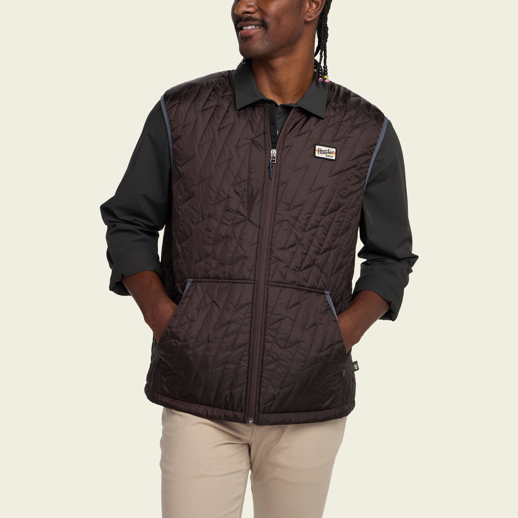 Voltage Quilted Vest - Bark – HOWLER BROTHERS