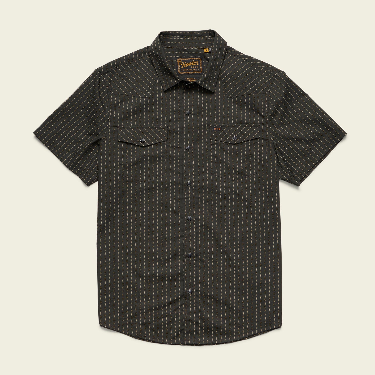 H Bar B Snapshirt - Power Lines : Antique Black