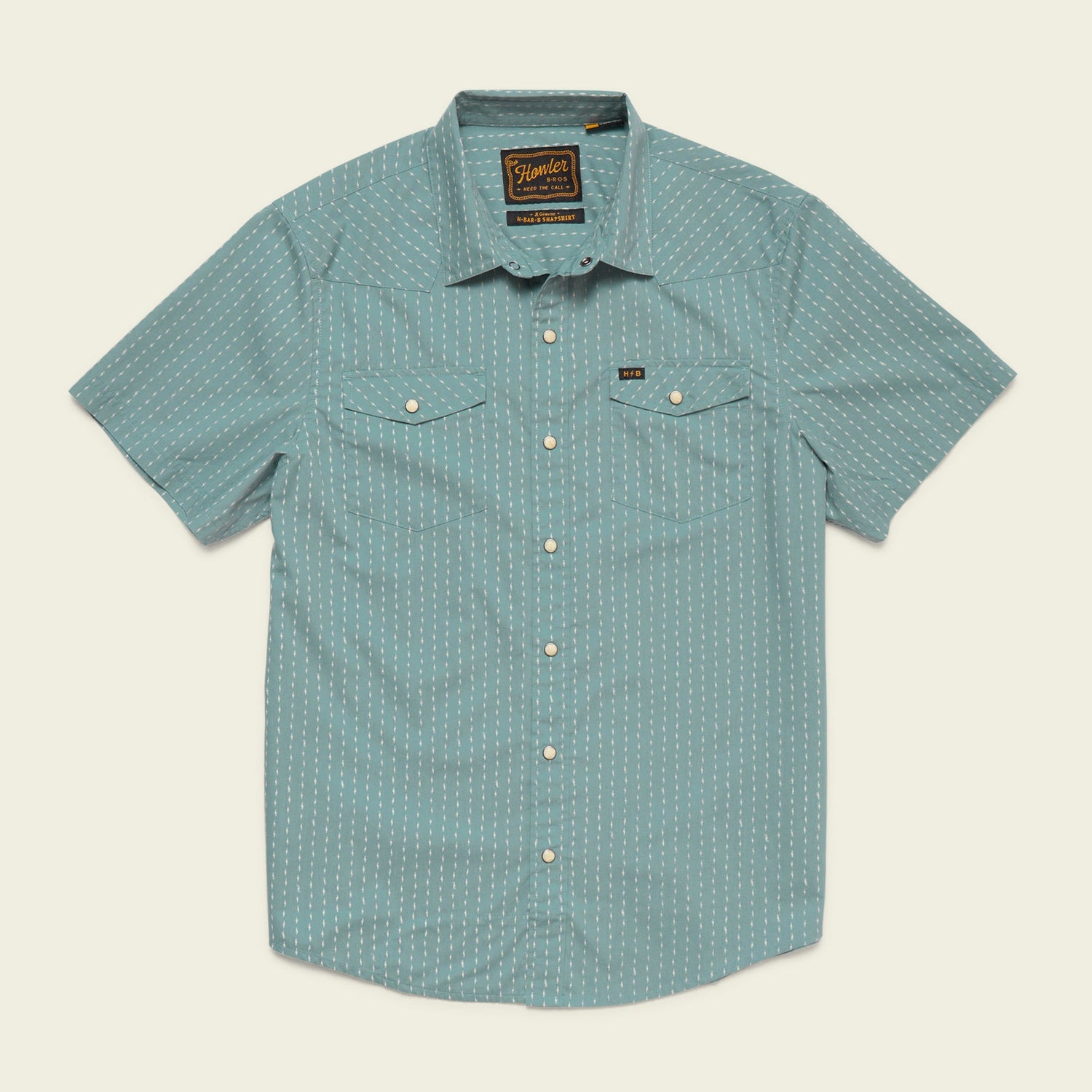 H Bar B Snapshirt - Power Lines : Smoke Blue