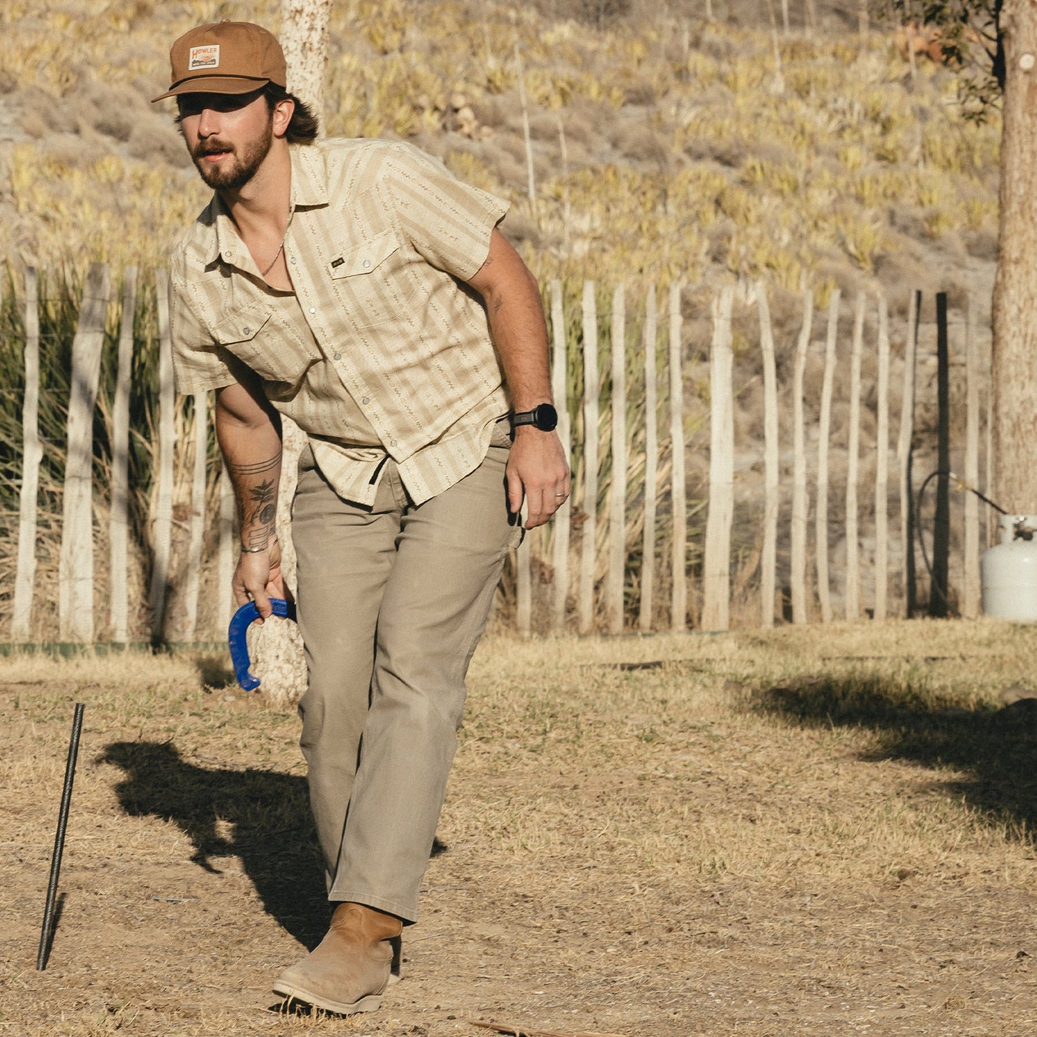 H Bar B Snapshirt - Prairie Garland : Dust
