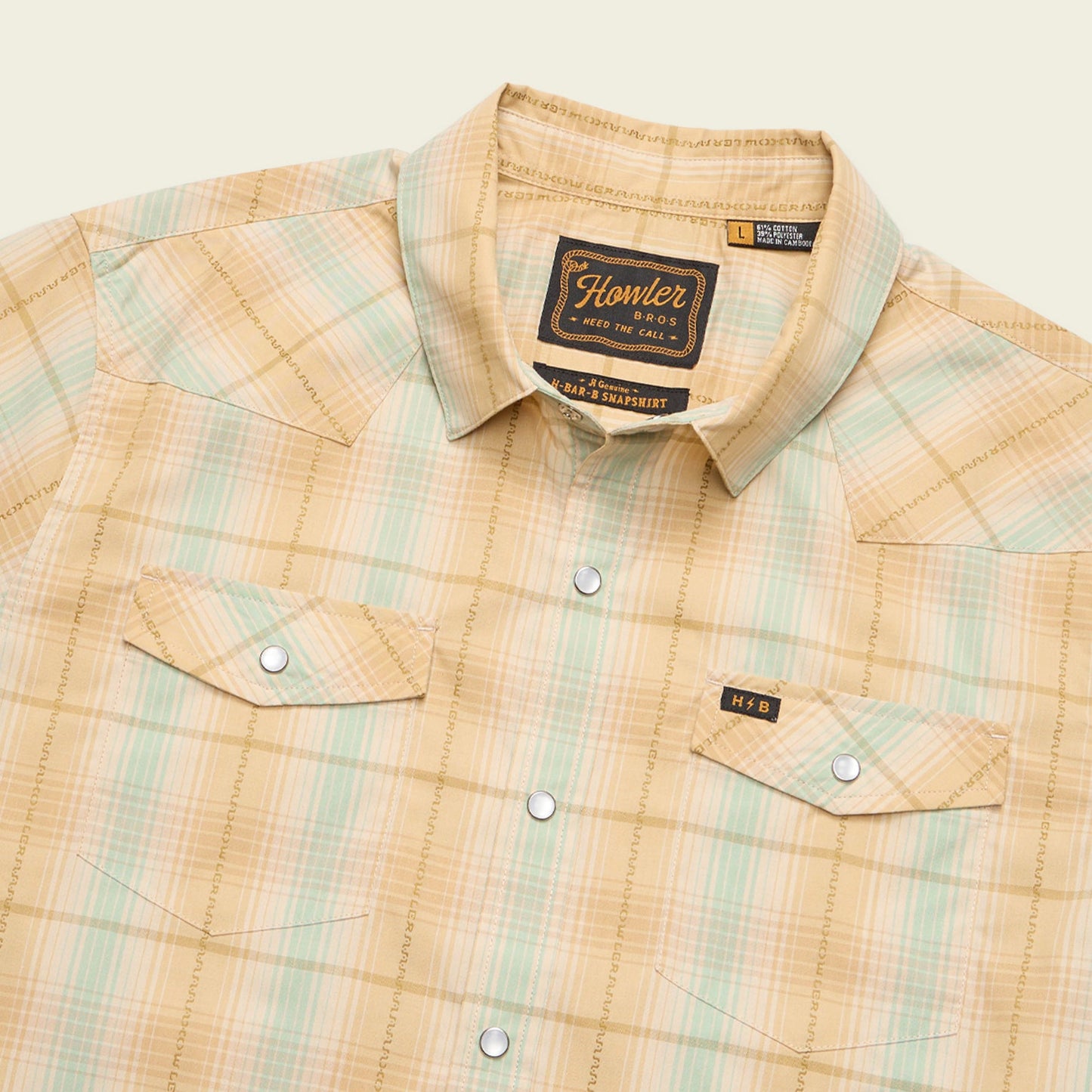 H Bar B Snapshirt - Prairie Plaid : Gold