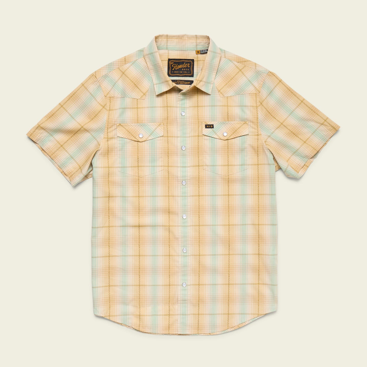 H Bar B Snapshirt - Prairie Plaid : Gold
