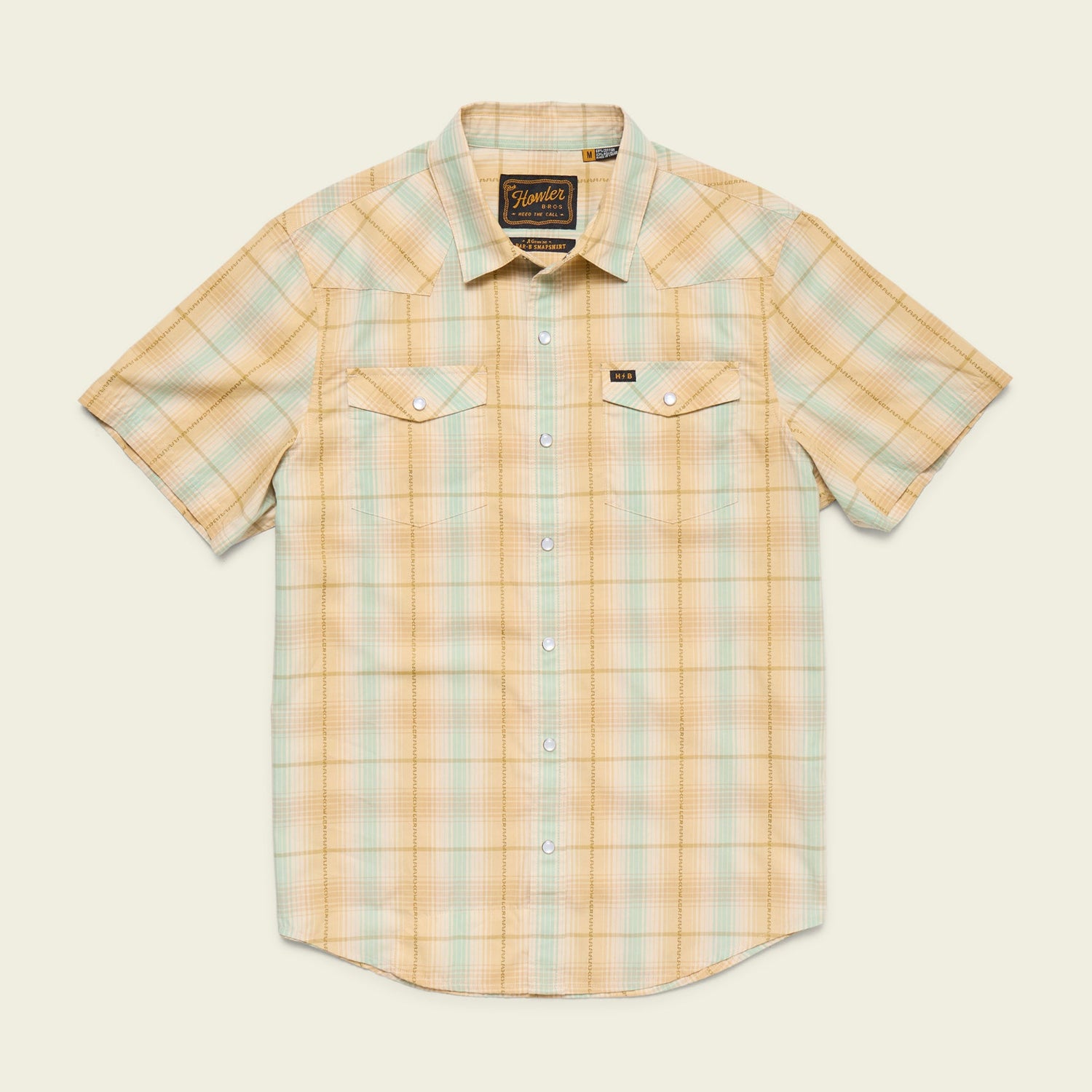 H Bar B Snapshirt - Prairie Plaid : Gold