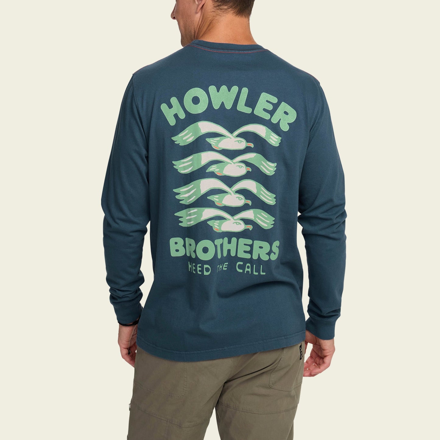 Flocka Seagulls Longsleeve Cotton T-Shirt - Key Largo