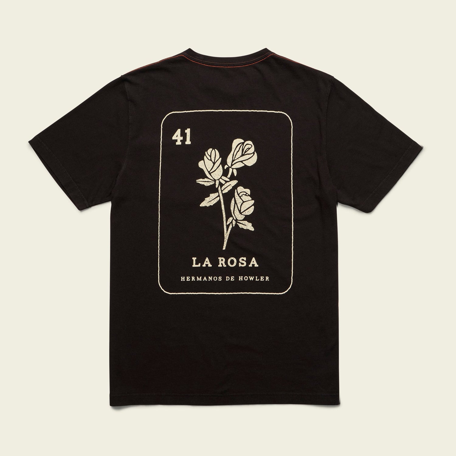 La Rosa Cotton Pocket T-Shirt - Antique Black
