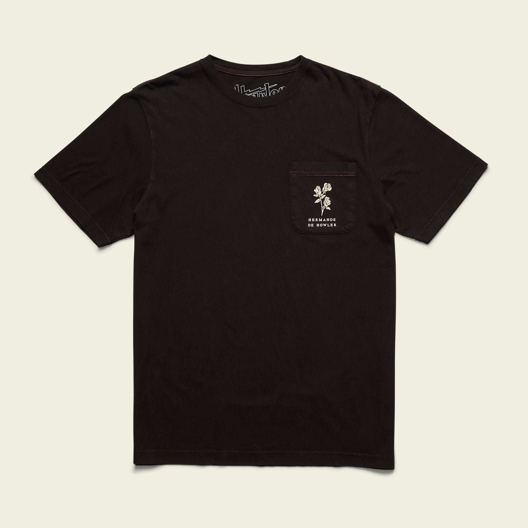 La Rosa Cotton Pocket T-Shirt - Antique Black – HOWLER BROTHERS