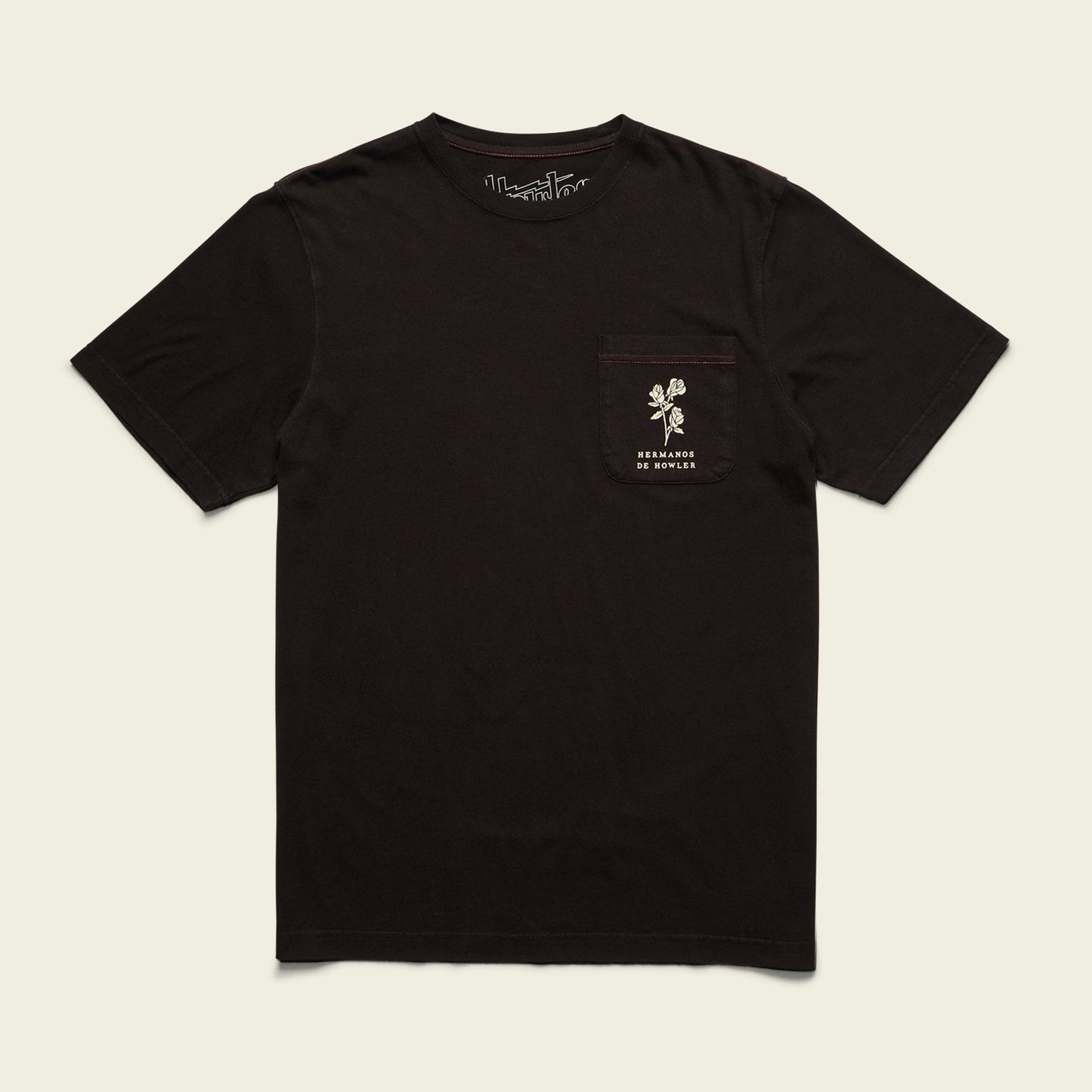 La Rosa Cotton Pocket T-Shirt - Antique Black