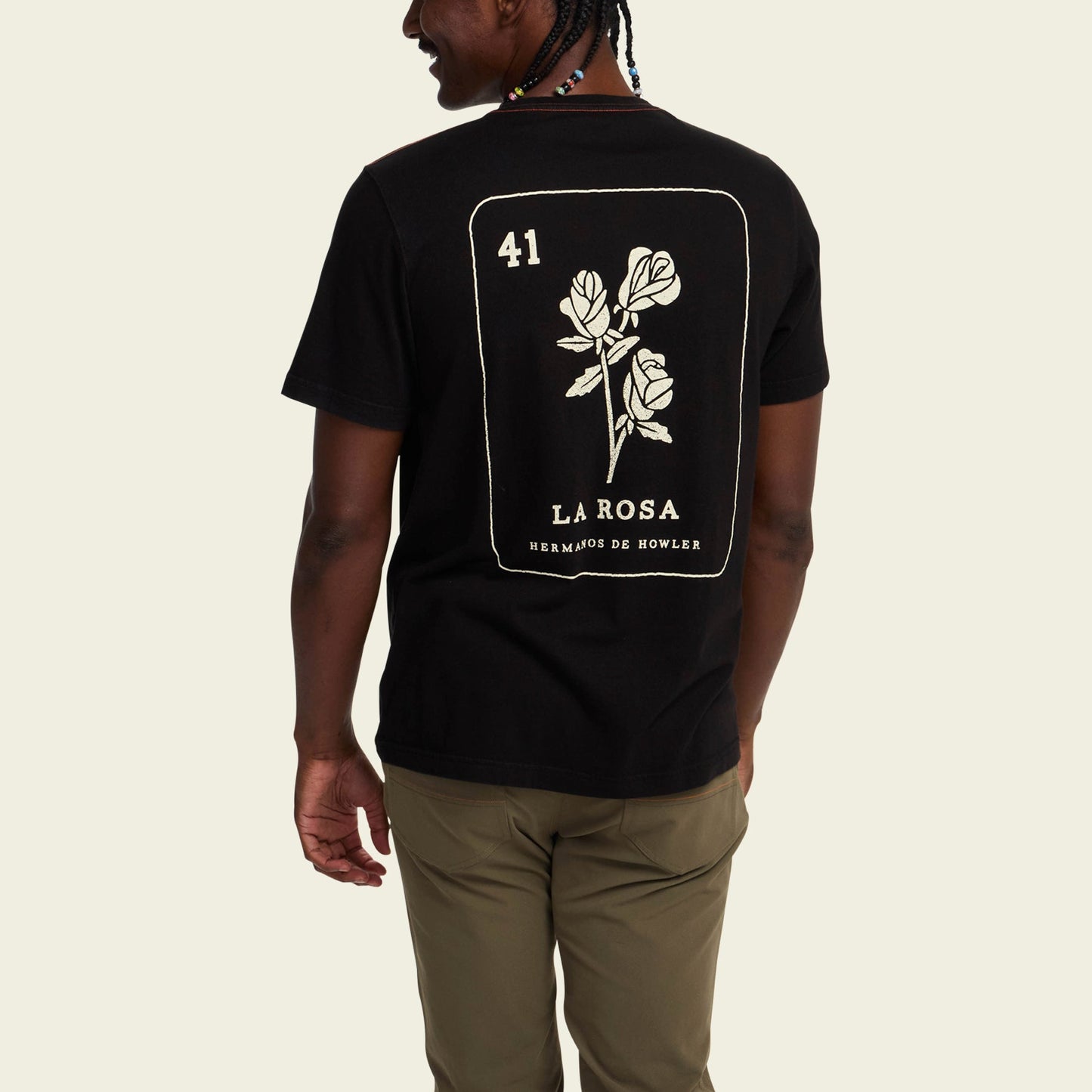 La Rosa Cotton Pocket T-Shirt - Antique Black