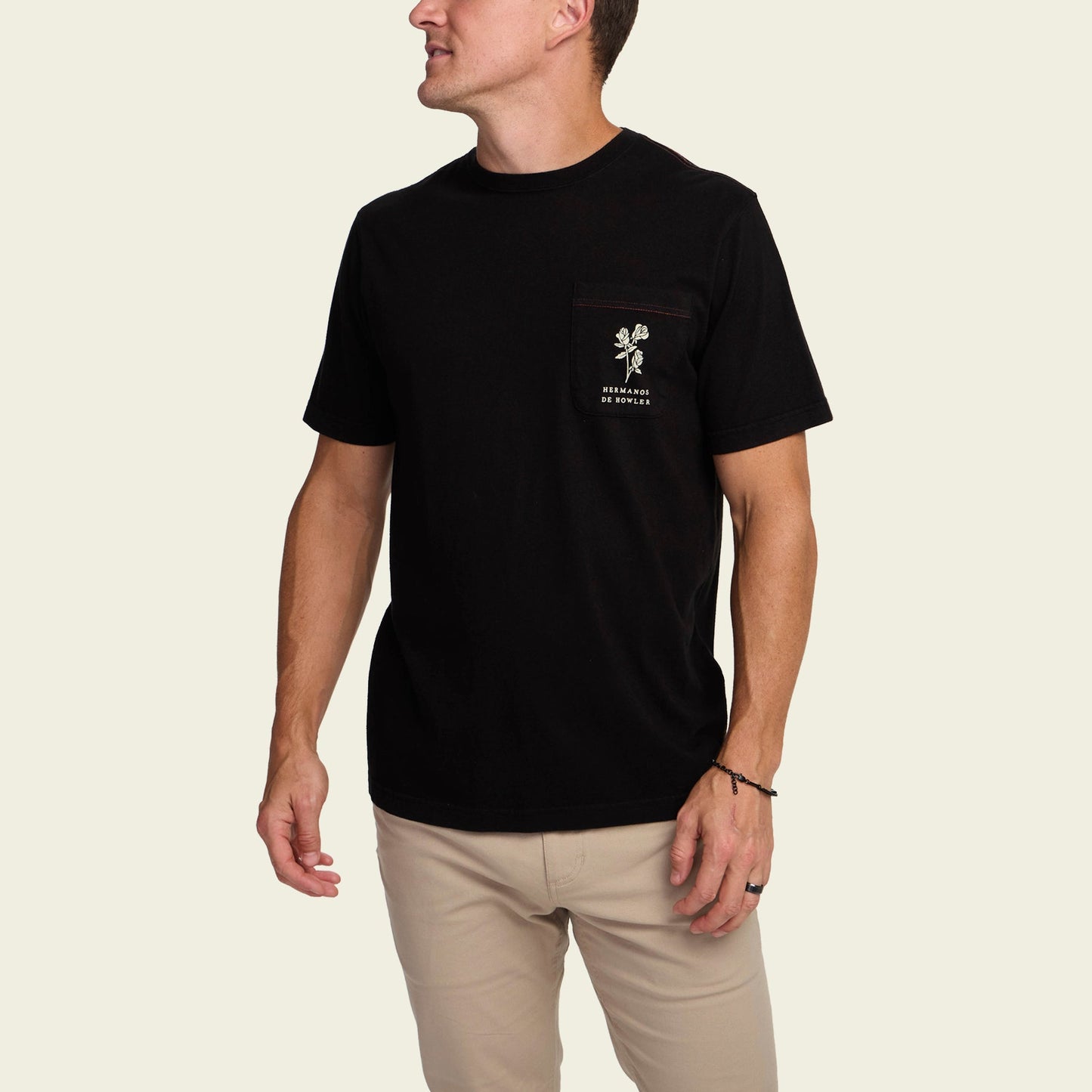 La Rosa Cotton Pocket T-Shirt - Antique Black