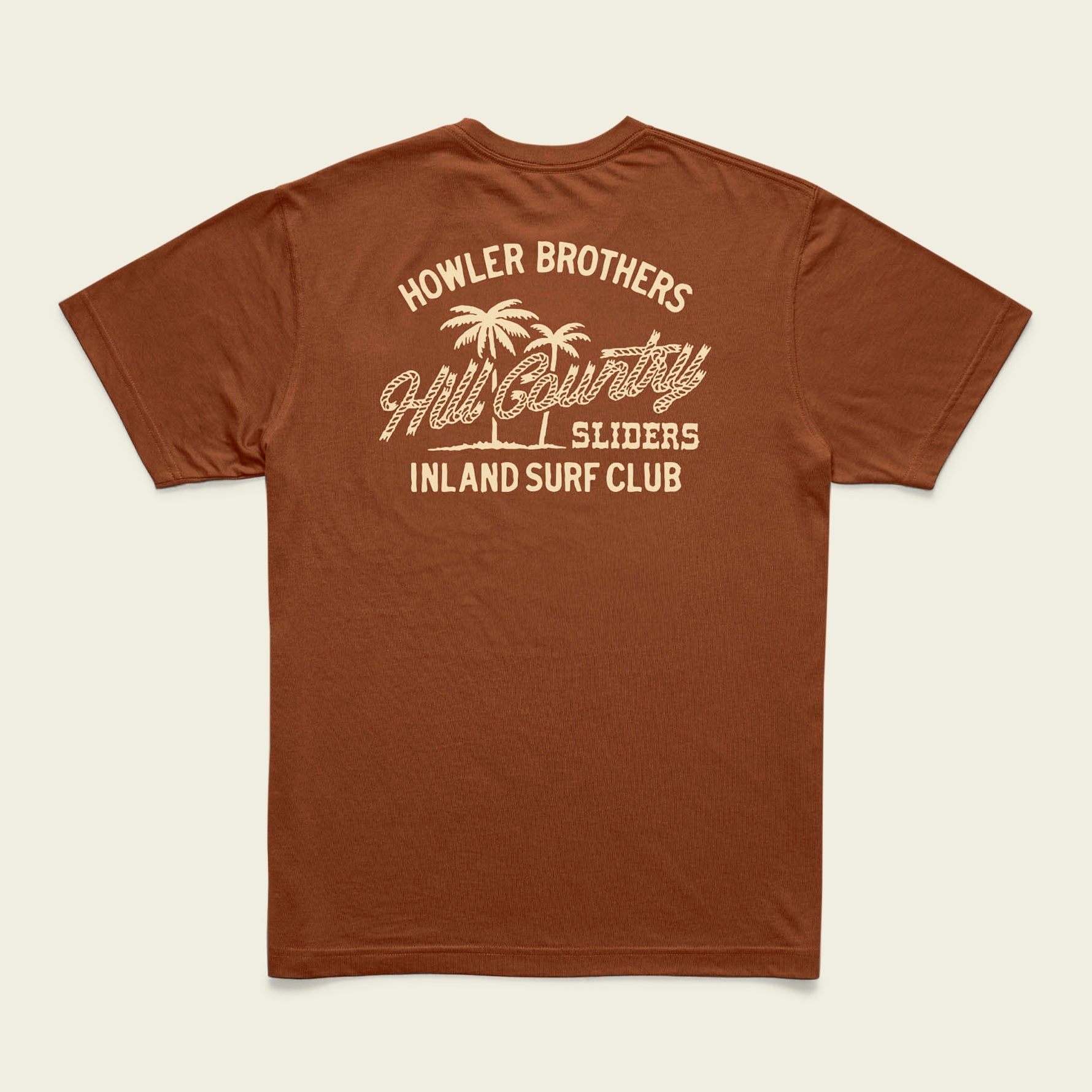 HCS Inland Surf Club Cotton T-Shirt - Caramel – HOWLER BROTHERS
