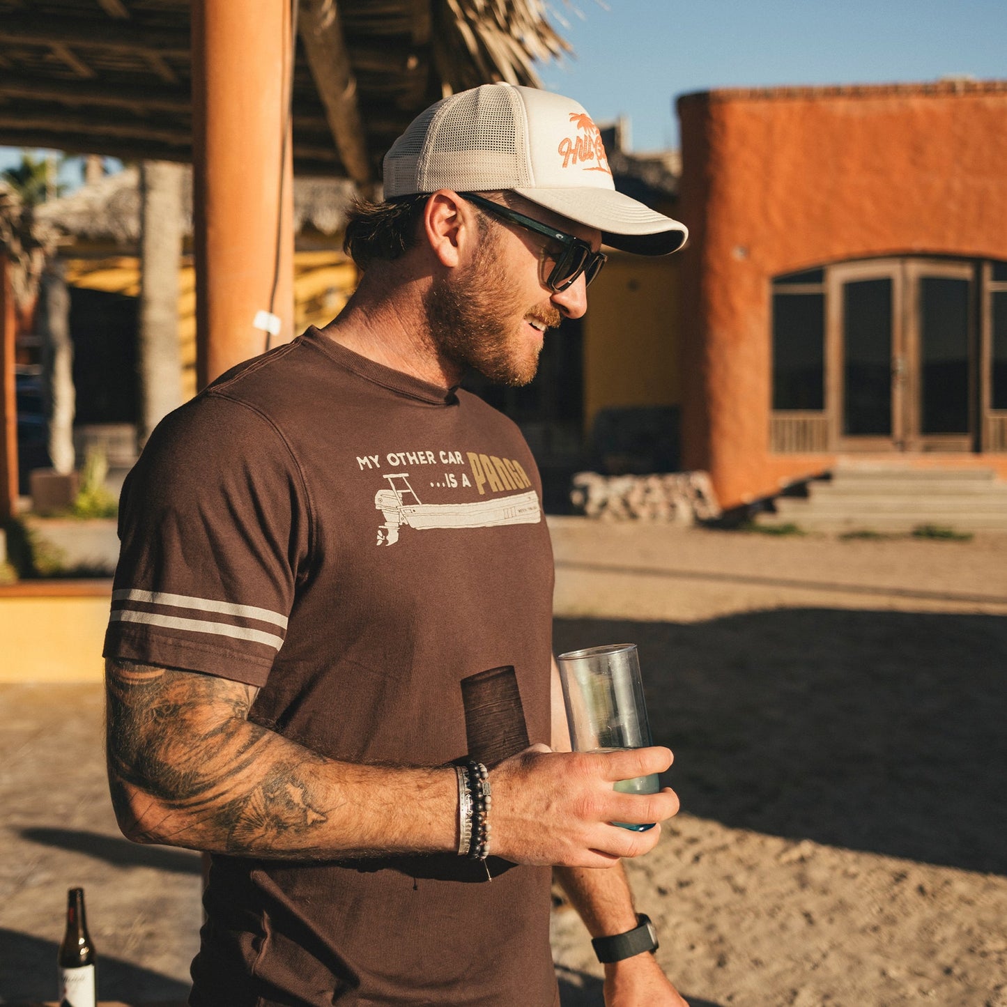 Panga Cotton T-Shirt - Mahogany