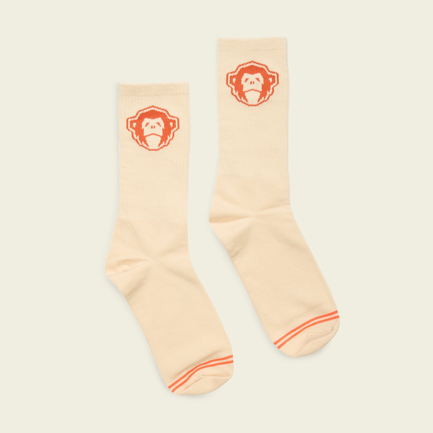El Mono Socks - Sand / Orange - View 1