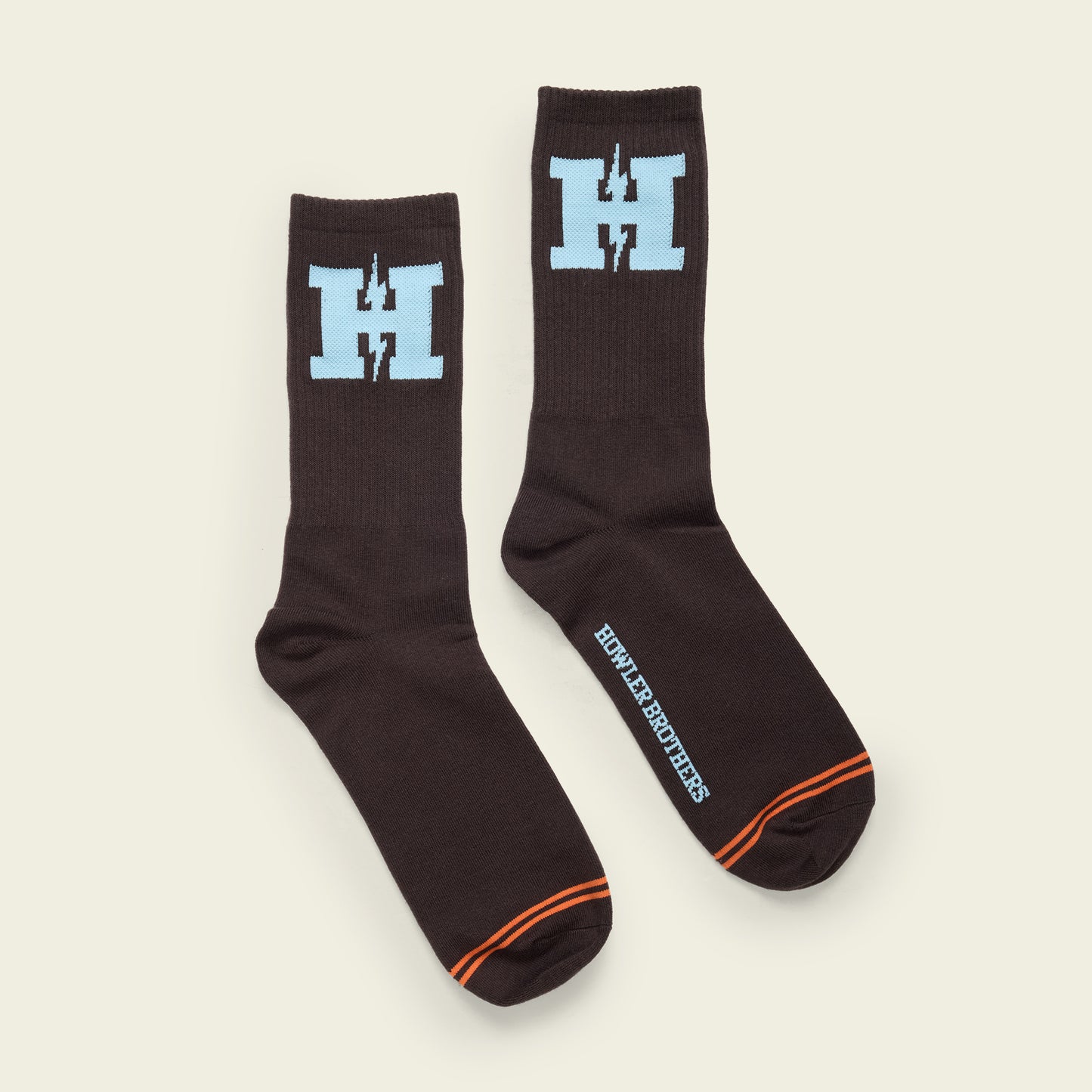 H-Bolt Socks - Brown / Light Blue - View 1