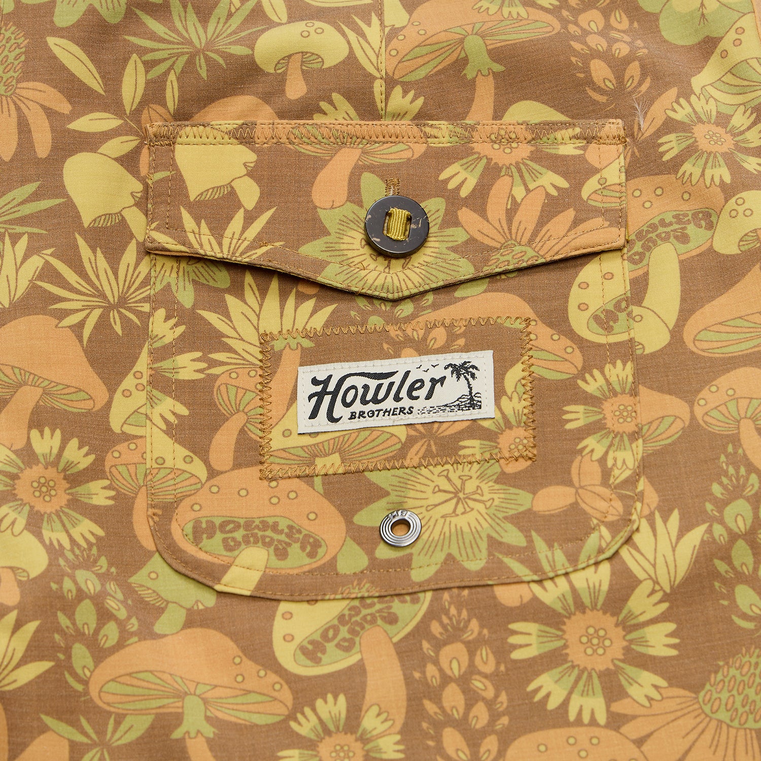 Bruja Boardshorts - Fungi Forage : Duck Brown - View 6