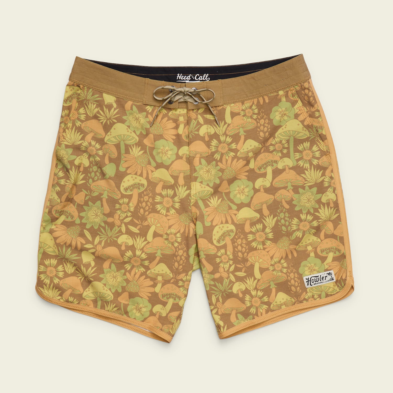 Bruja Boardshorts - Fungi Forage : Duck Brown - View 1