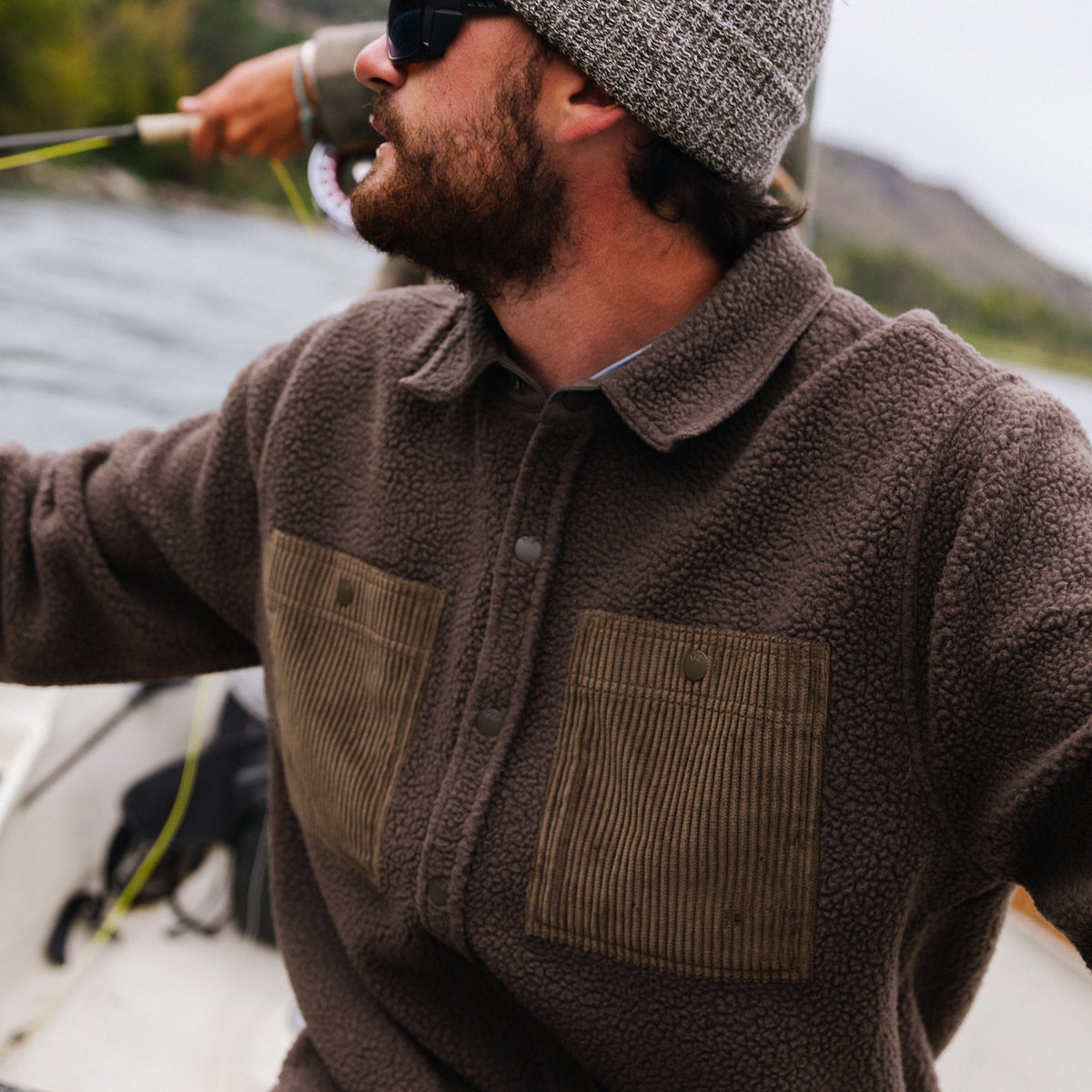 Allegheny Fleece Overshirt - Camel / Duck Brown