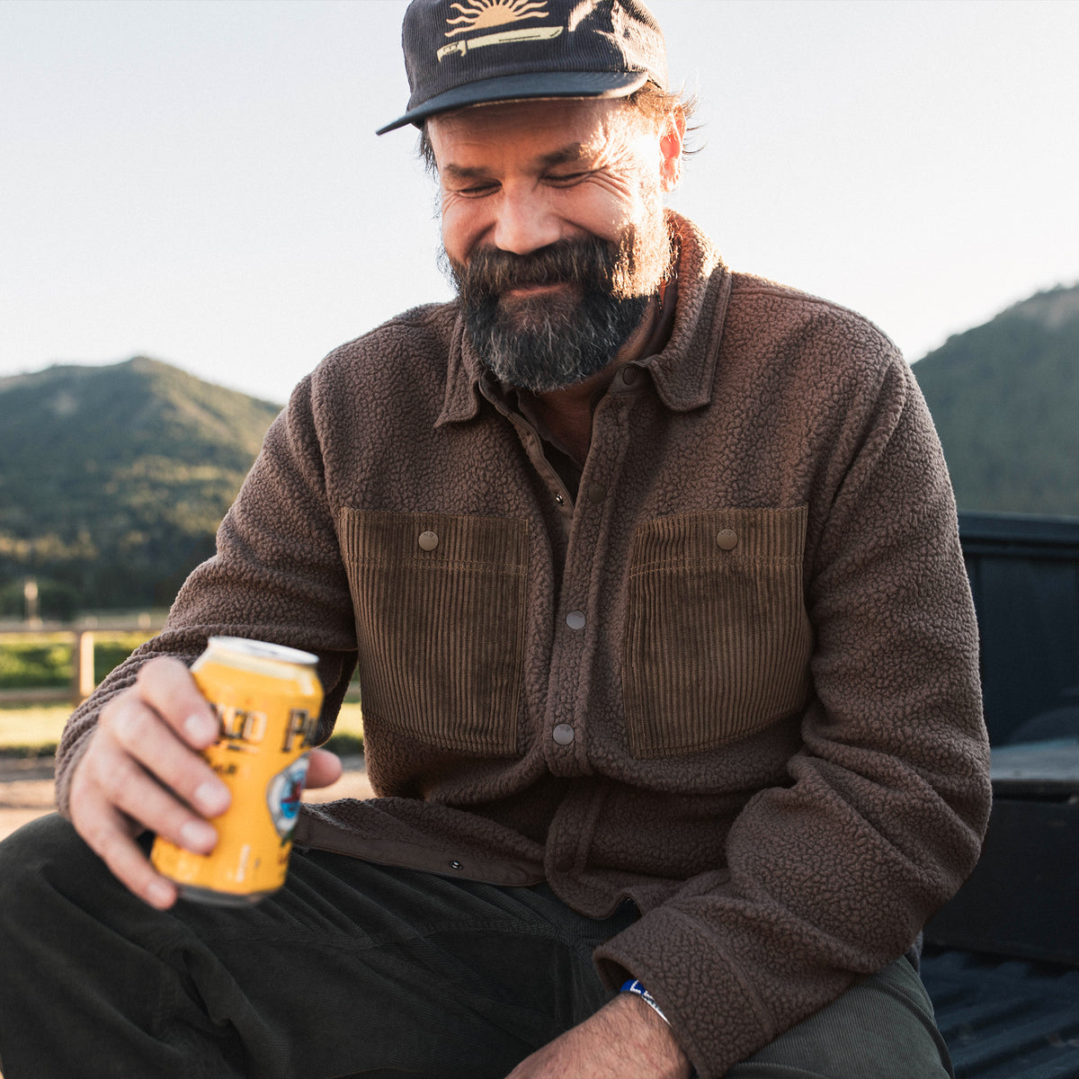 Allegheny Fleece Overshirt - Camel / Duck Brown - View 4