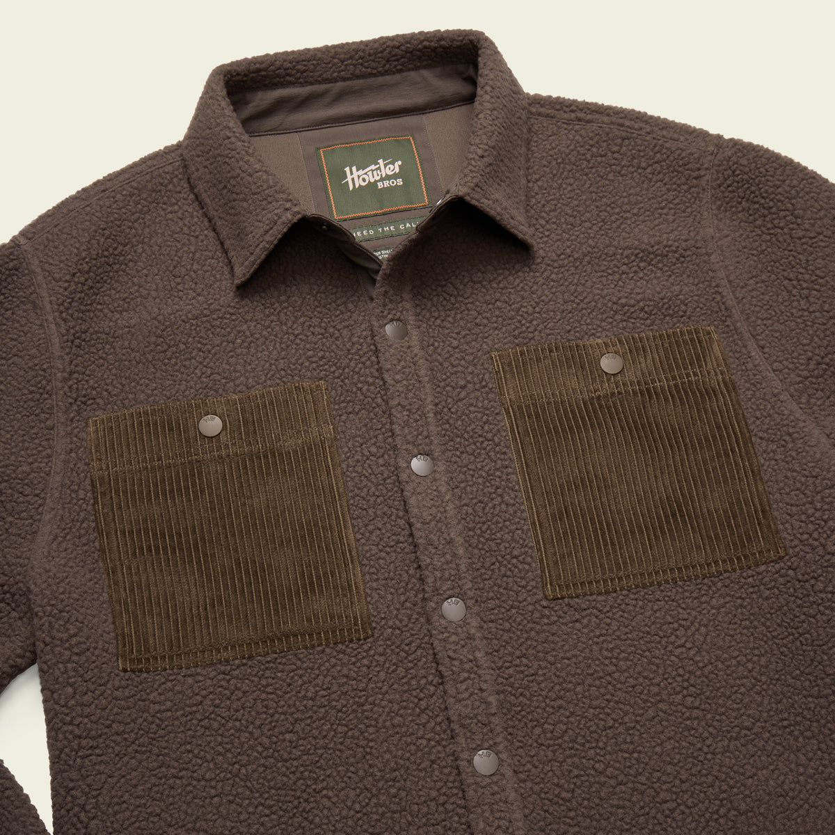 Allegheny Fleece Overshirt - Camel / Duck Brown - View 3