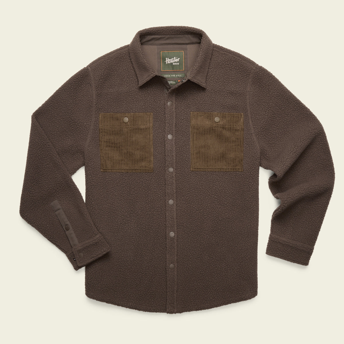 Allegheny Fleece Overshirt - Camel / Duck Brown - View 1