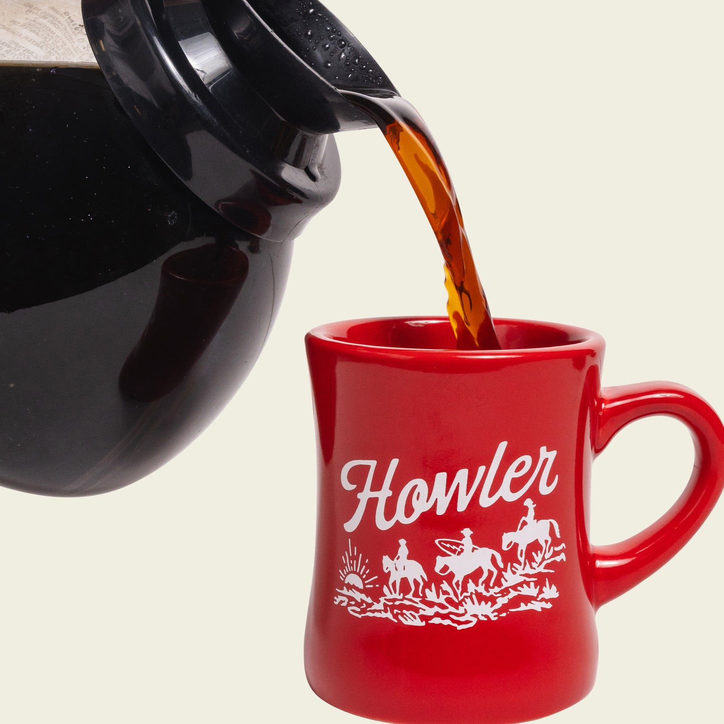 Diner Mug - Howler Posse : Red