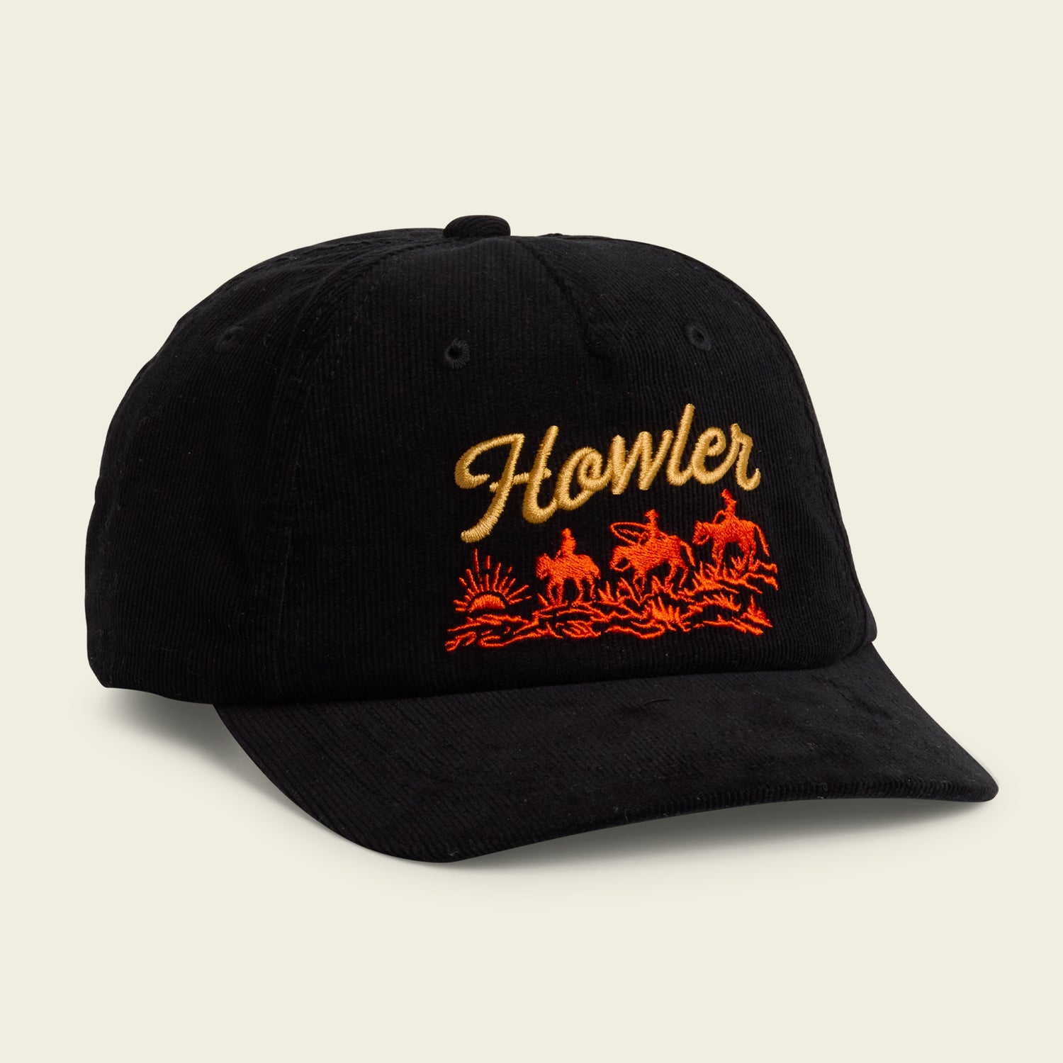 Howler Posse Standard Hat - Black Corduroy - View 1
