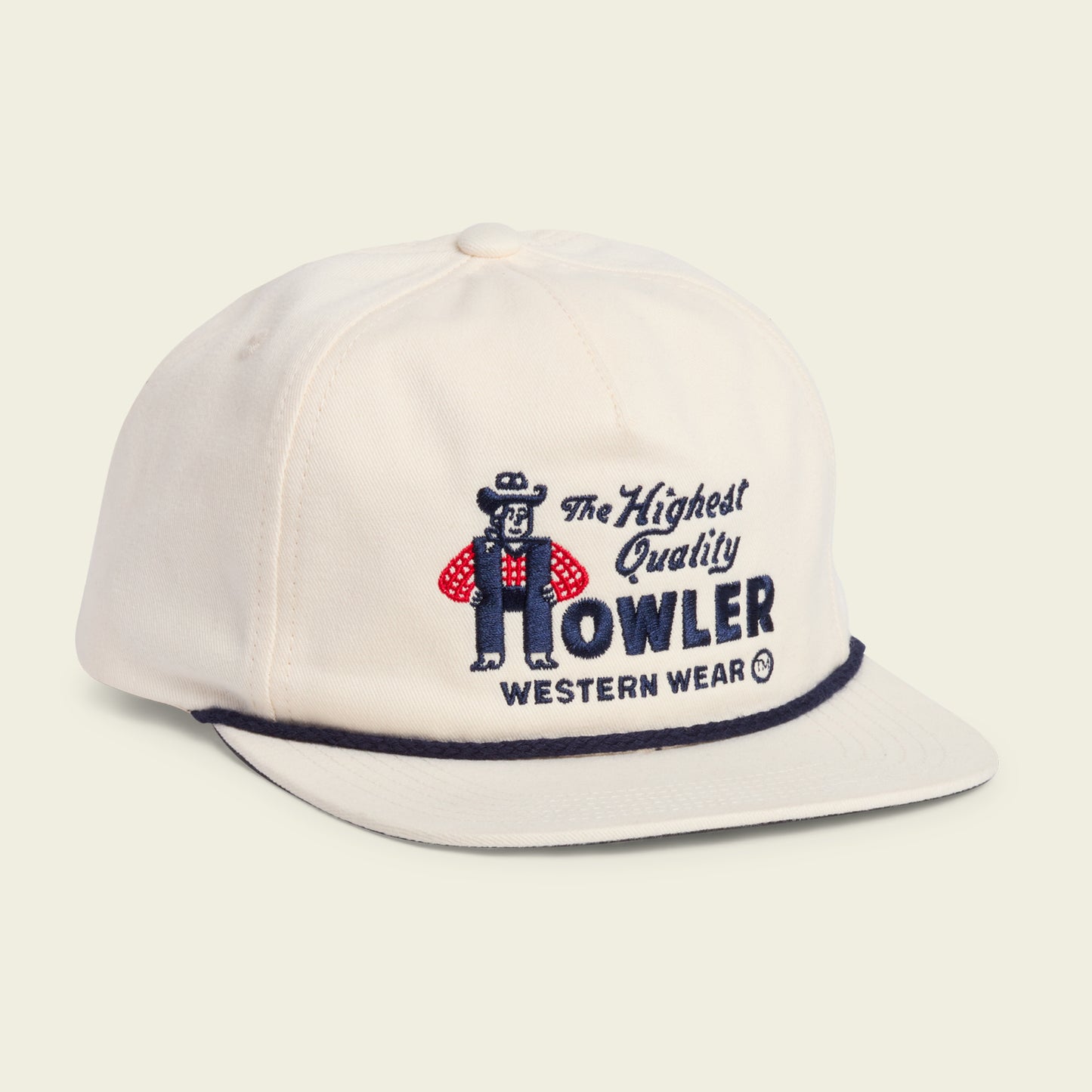 Howler Western Wear Snapback - Bone - View 1