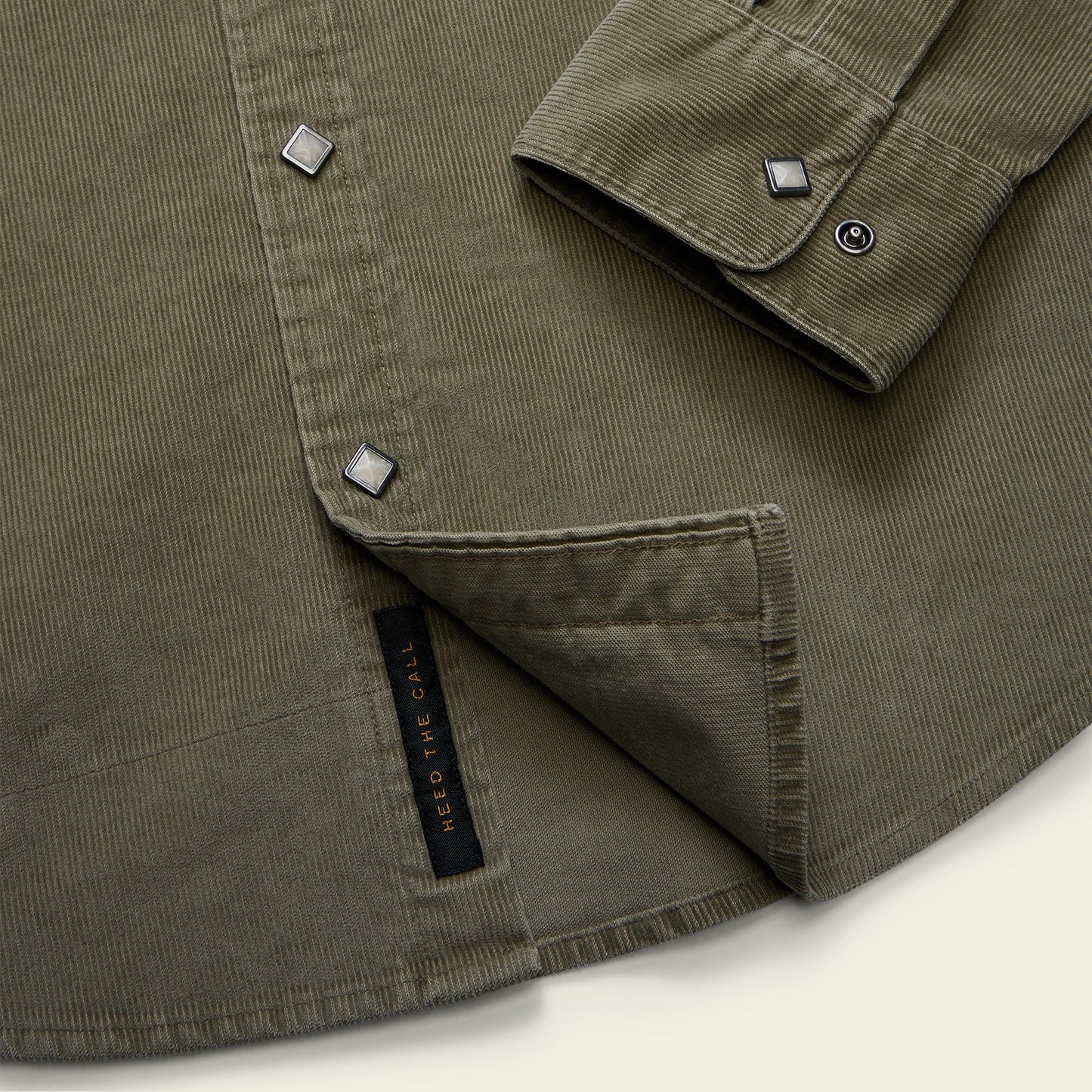 Banning Corduroy Snapshirt - Aloe - View 7